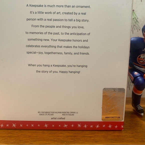 🎄2/20🎄 Hallmark Keepsake Ornament ~ John Tavares New York Islanders 2016 - Picture 4 of 4